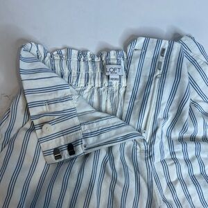 LOFT girls Blue and White Striped shorts